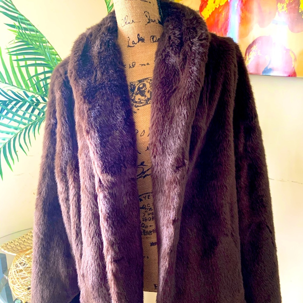 Asos collar brown faux fur